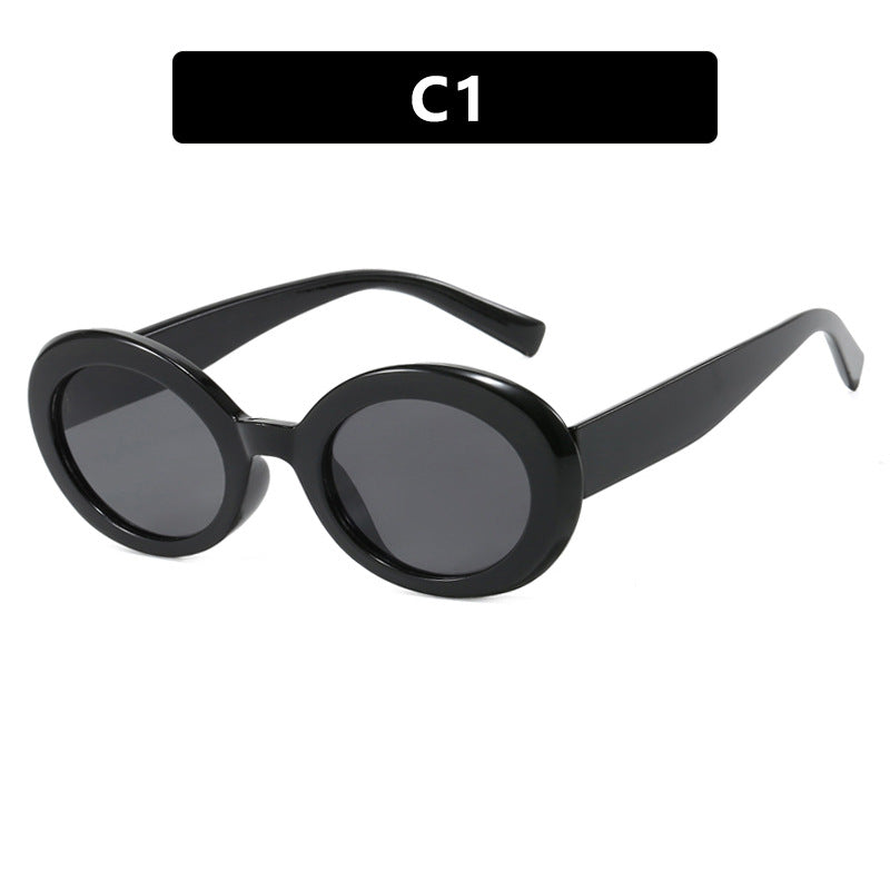 Damen runde Sonnenbrille mit elegantem Kunststoffrahmen und UV-Schutz Karnz