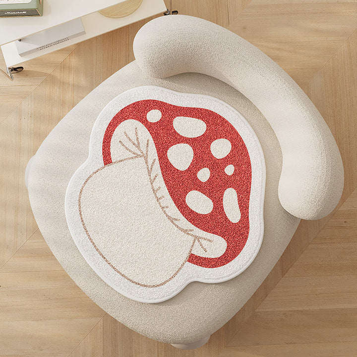 Acorn-Shaped Plush Chair Seat Cushion Pad with High-Pile Tufted Surface
