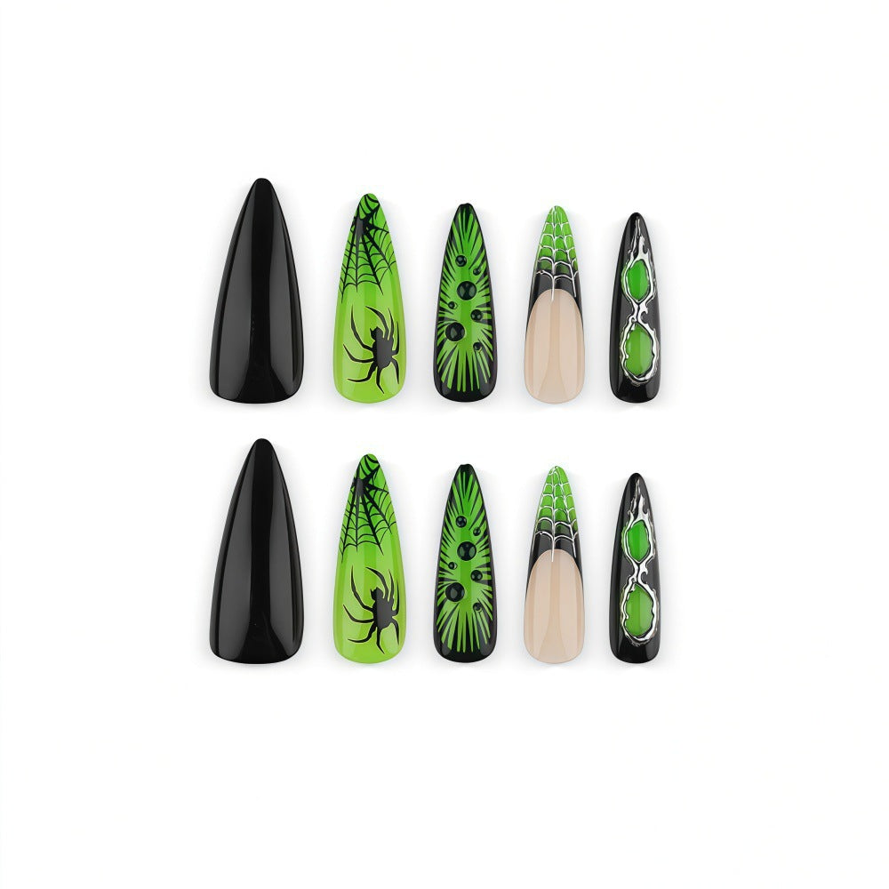 Spooky Nagelkunst-Set mit Spinnen-Design Karnz
