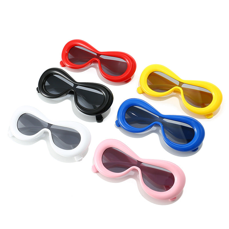 Damen futuristische Augenmaske Sonnenbrille Karnz