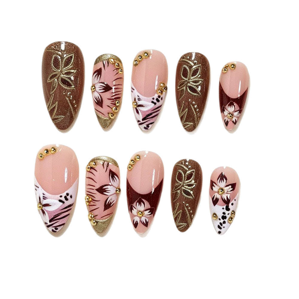 Künstlerisches Langes Stiletto-Nageldesign Karnz