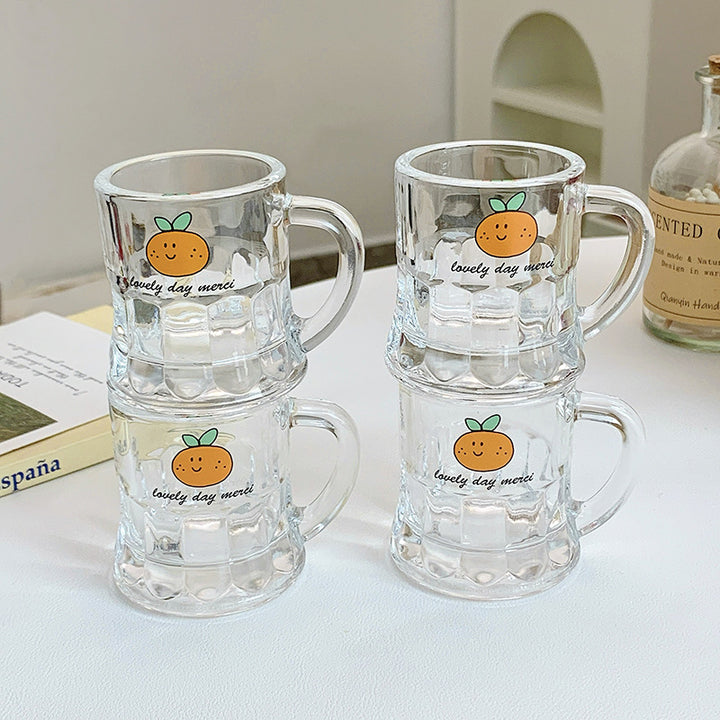Keramiktassen Set mit Fröhlichem Orangendesign Karnz