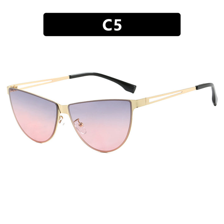 Damen Cat-Eye Sonnenbrille mit stilvollem Metallrahmen und schützendem UV-Filter Karnz