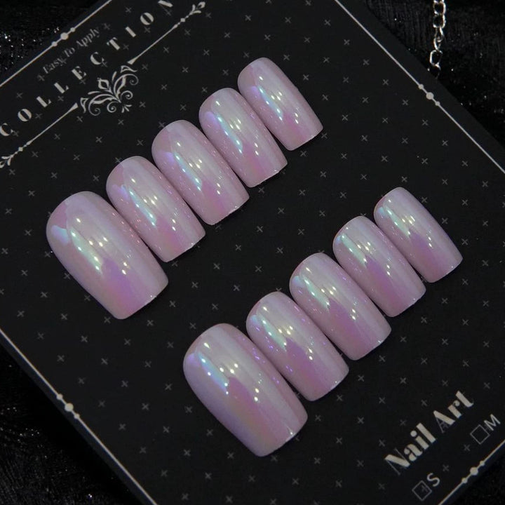 Iridescent Press-On Nagelkunst