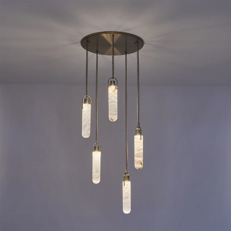 Moderne hängende Alabaster Pendelleuchte