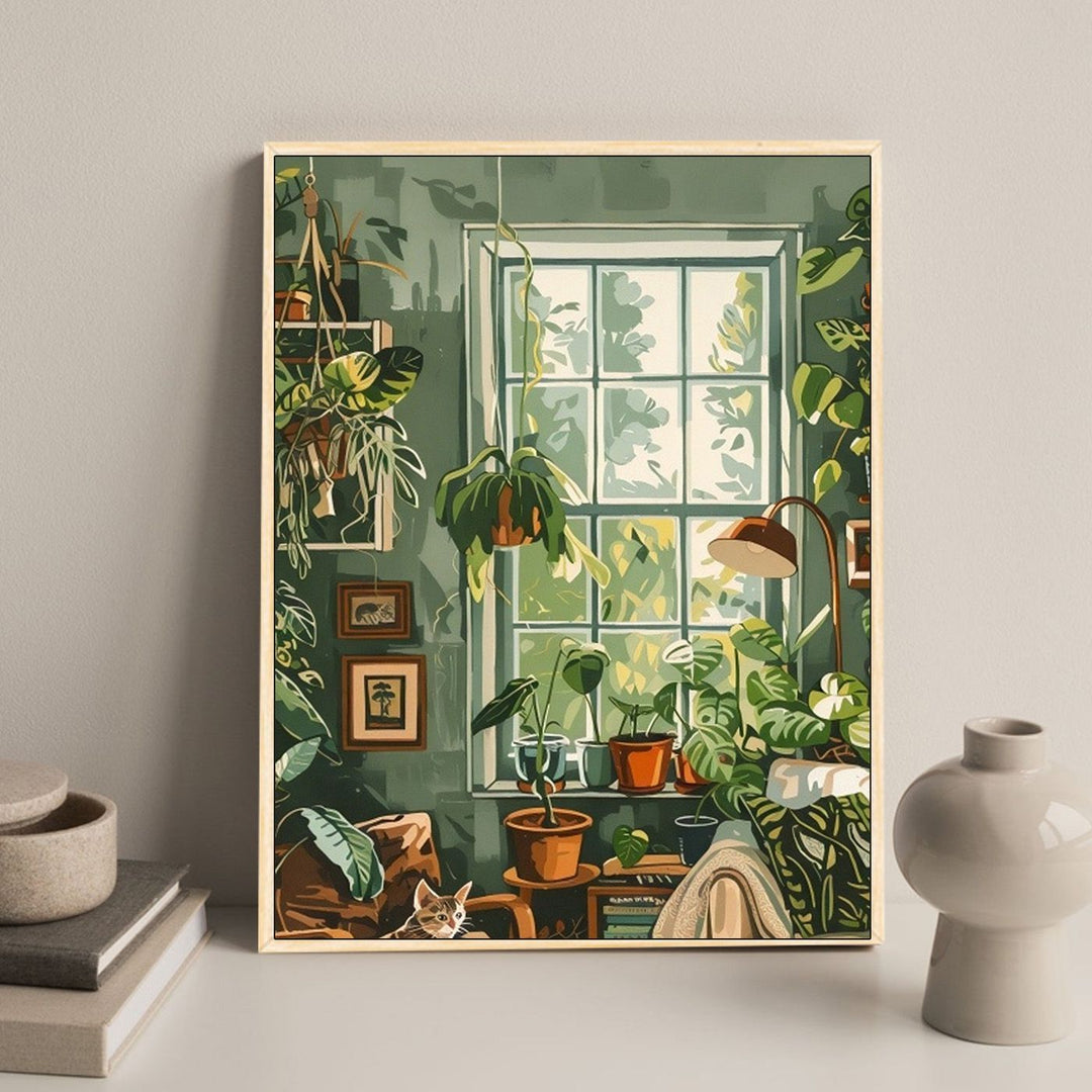 Gemütlicher floral-theme Wohnkultur Kunstdruck Karnz