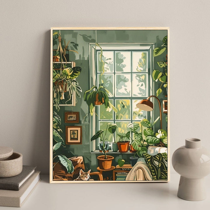 Gemütlicher floral-theme Wohnkultur Kunstdruck Karnz