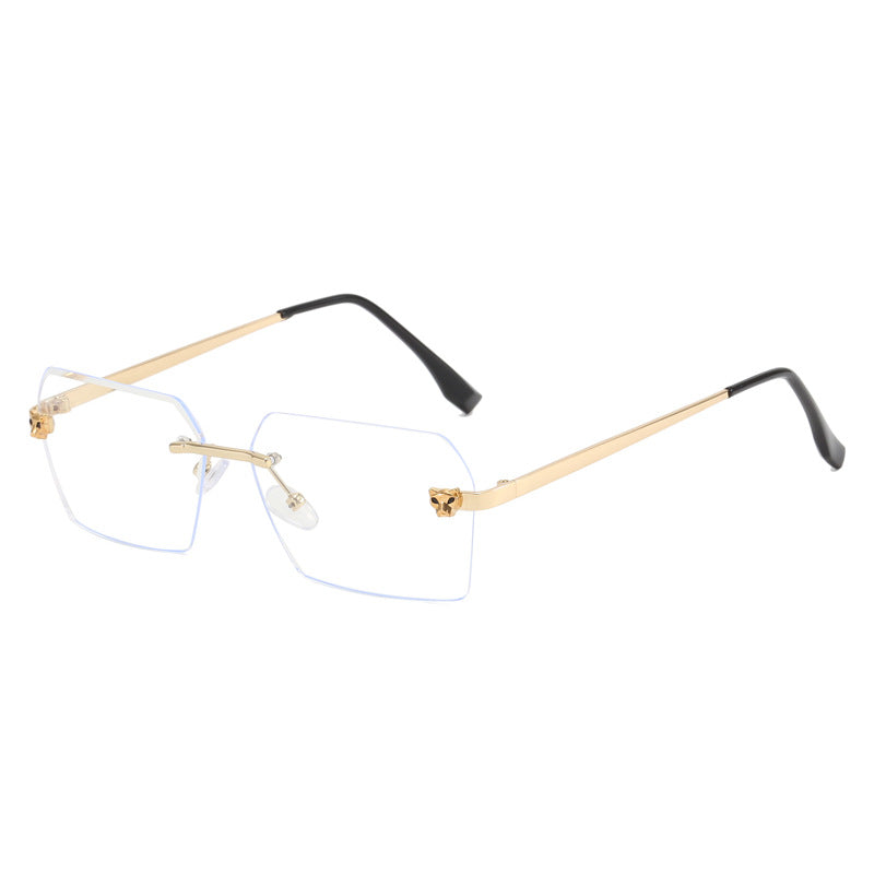 Damen modische quadratische Sonnenbrille mit elegantem Metallrahmen Karnz