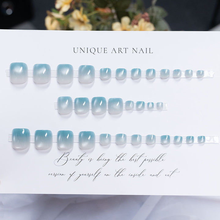 Glitzernde Ombre Pediküre Nagelkunst