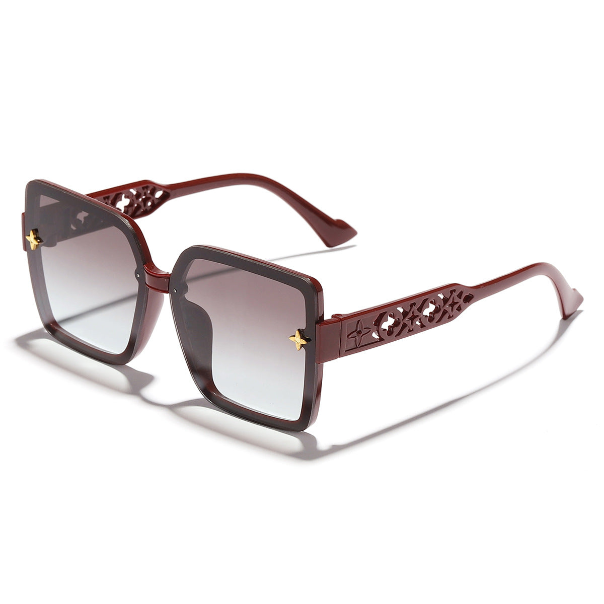Damen modische Sonnenbrille mit filigranem Rahmen und graduierenden Gläsern Karnz