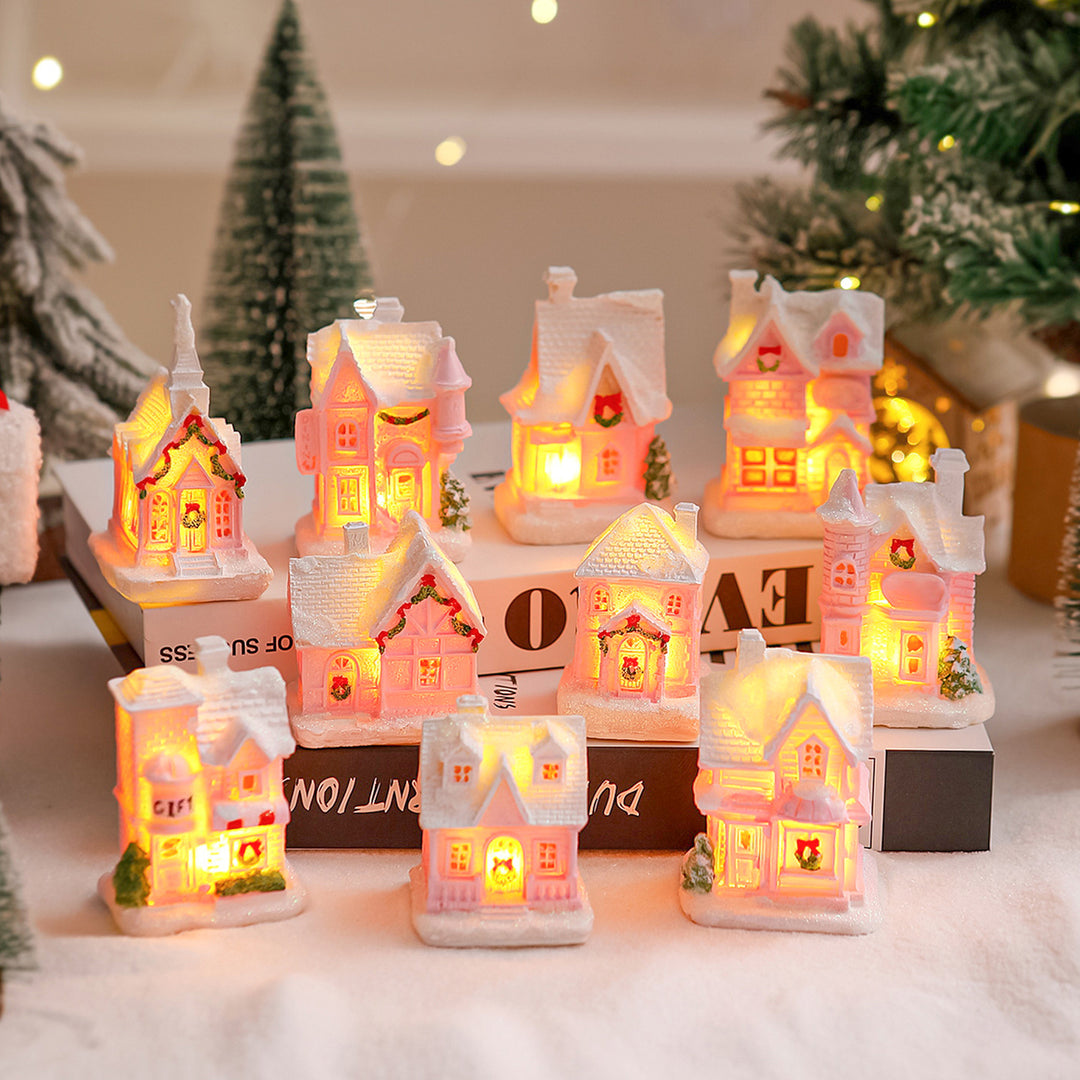 Beleuchtetes Weihnachtsdorf Haus Deko Karnz