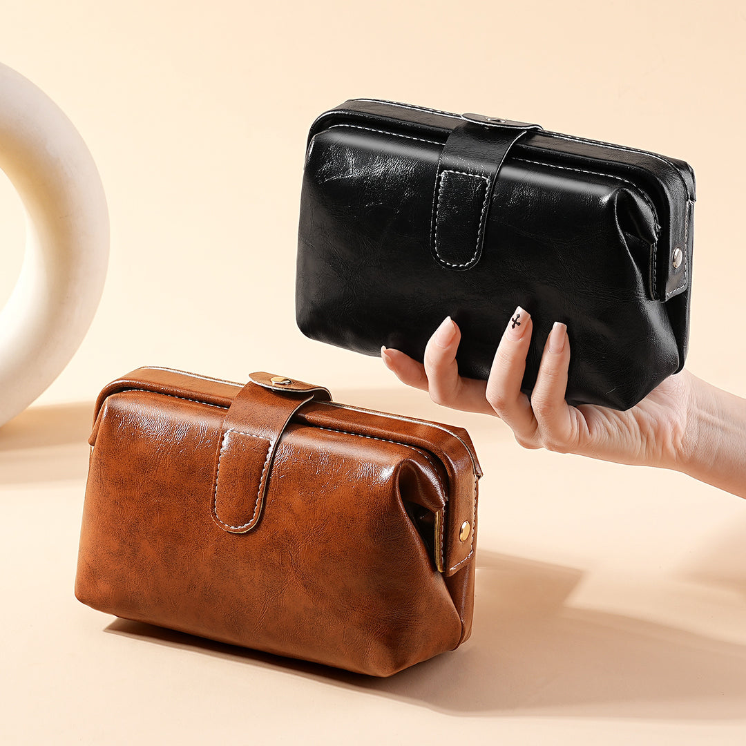 Vintage Leder Kosmetikbox