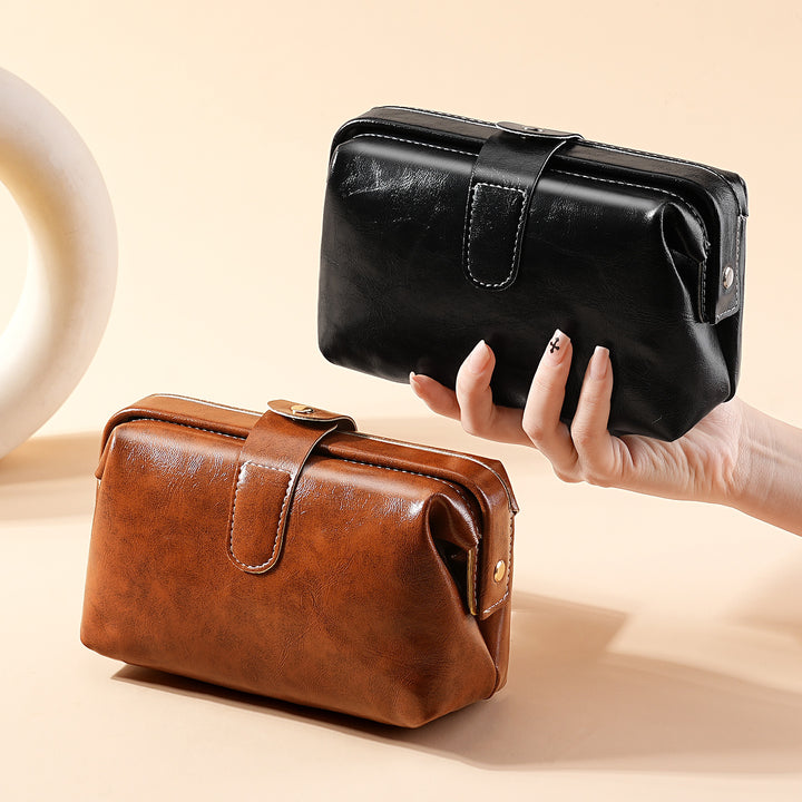 Vintage Leder Kosmetikbox
