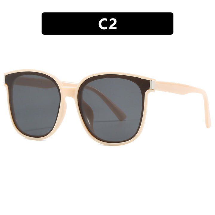 Damen modische Sonnenbrille mit hochwertigem, transparentem Kunststoffrahmen Karnz