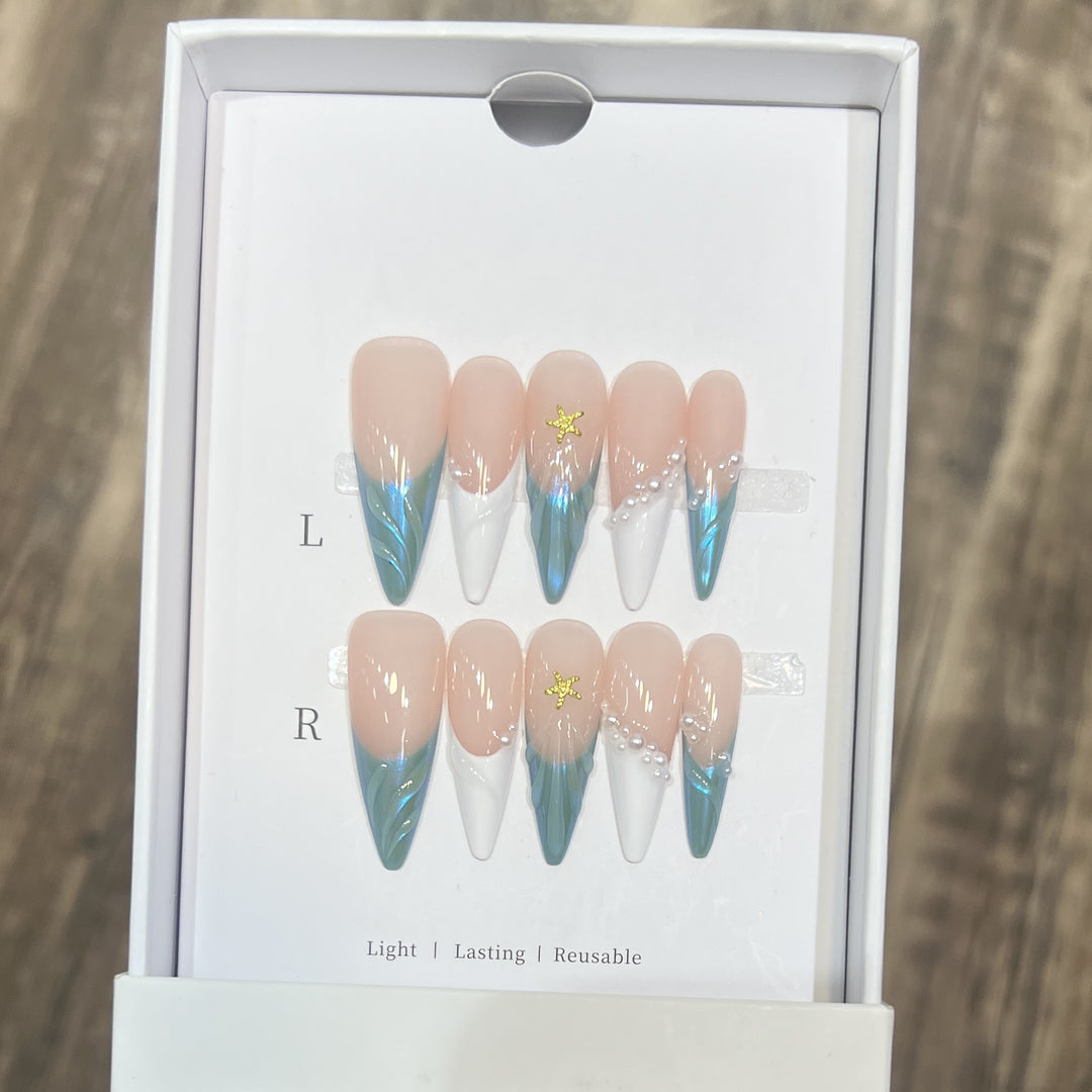 Wiederverwendbares Press-On Nagelset Karnz
