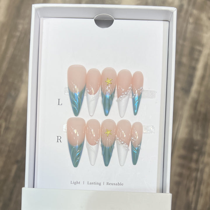 Wiederverwendbares Press-On Nagelset Karnz