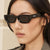 Damen modische Sonnenbrille mit innovativem, transparentem Rahmen und polarisierten Gläsern Karnz