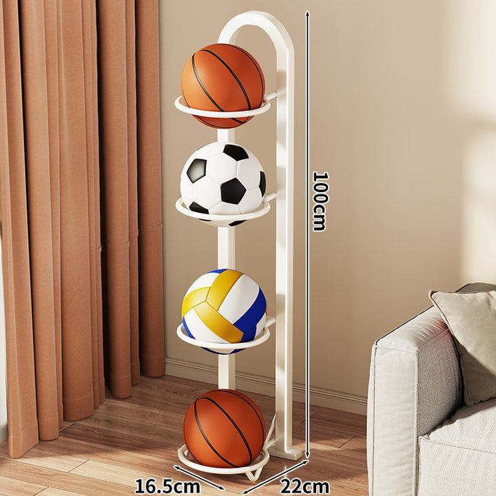 Vertikaler Vier-Ball-Freistehender Sportball-Lagerregalständer
