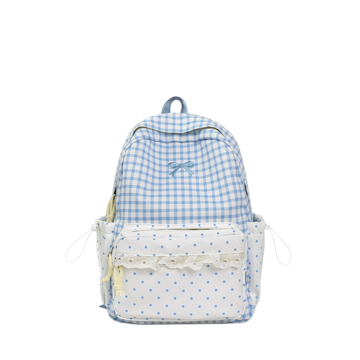 Verspielter Gingham- und Pünktchen-Rucksack Karnz