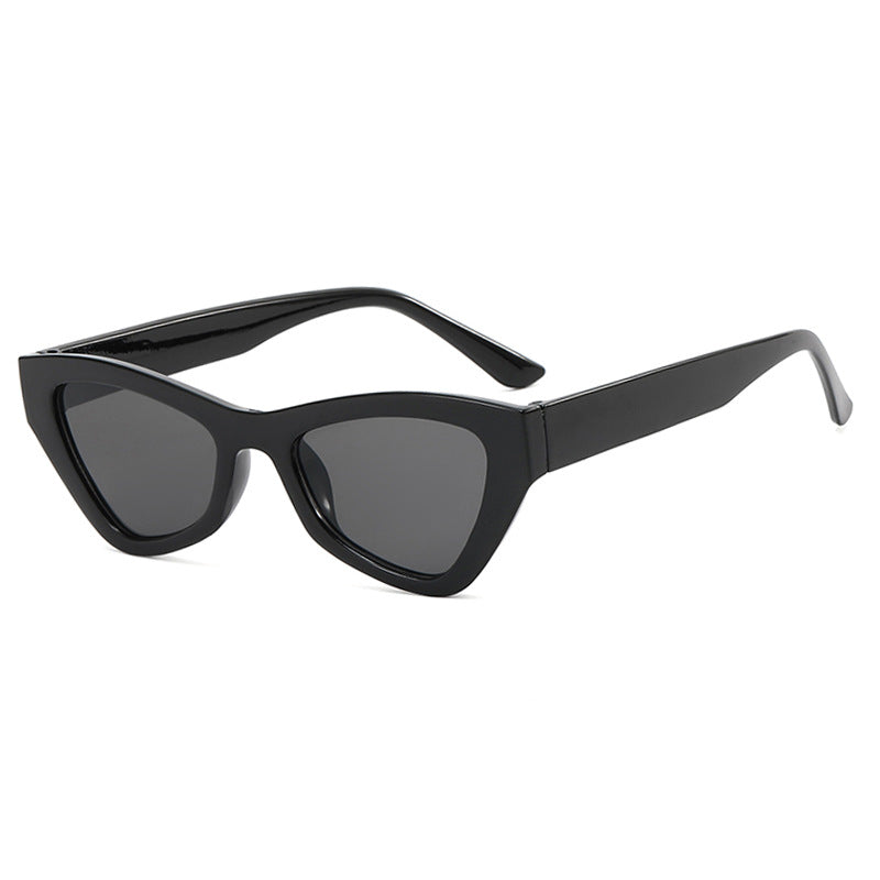 Damen modische Cat-Eye Sonnenbrille mit transparentem Rahmen Karnz