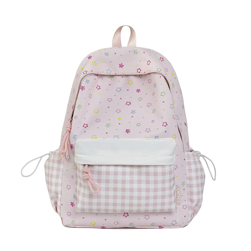 Niedlicher Sternenmuster-Casual-Tag-Rucksack Karnz