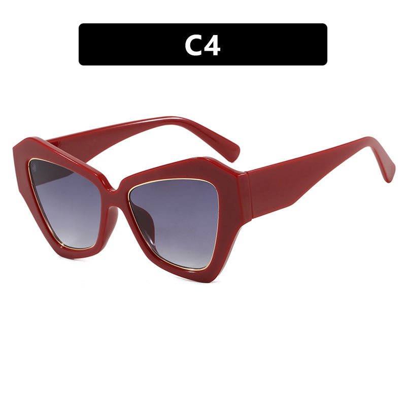 Damen trendy Cat-Eye Sonnenbrille mit elegantem Rahmen und UV-Schutz Karnz