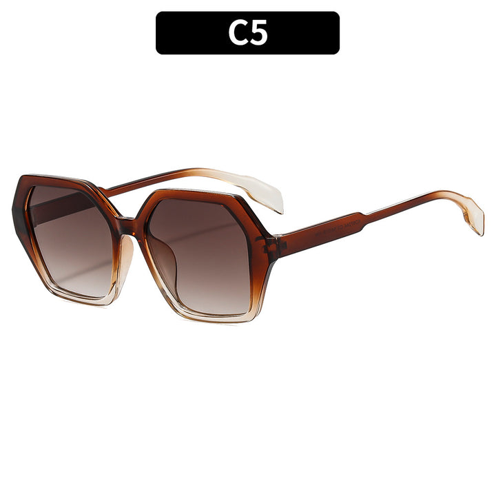 Künstlerische Übergroße Sechseckige Sonnenbrille
