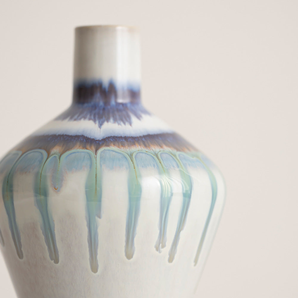 Elegante Tropfglasur Keramikvase