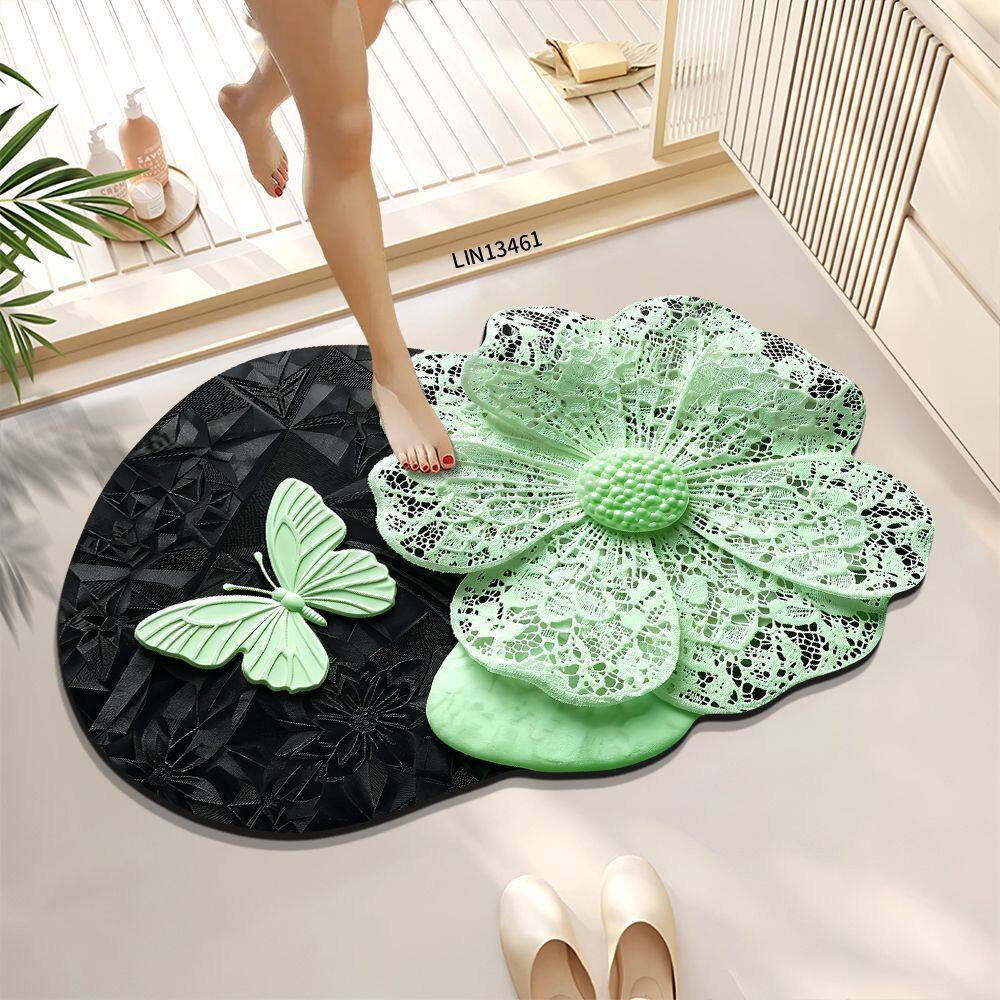 Florales Design Dekorative Badematte
