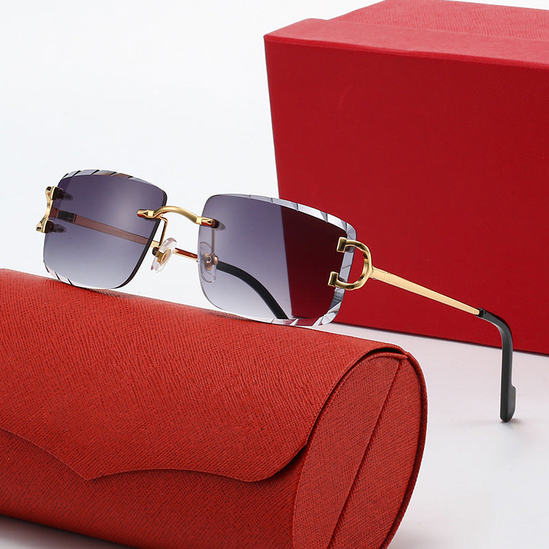 Damen elegante Halbrahmen Korrektionsbrille Karnz