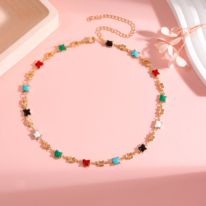 Buntes Stern Charme Armband Karnz