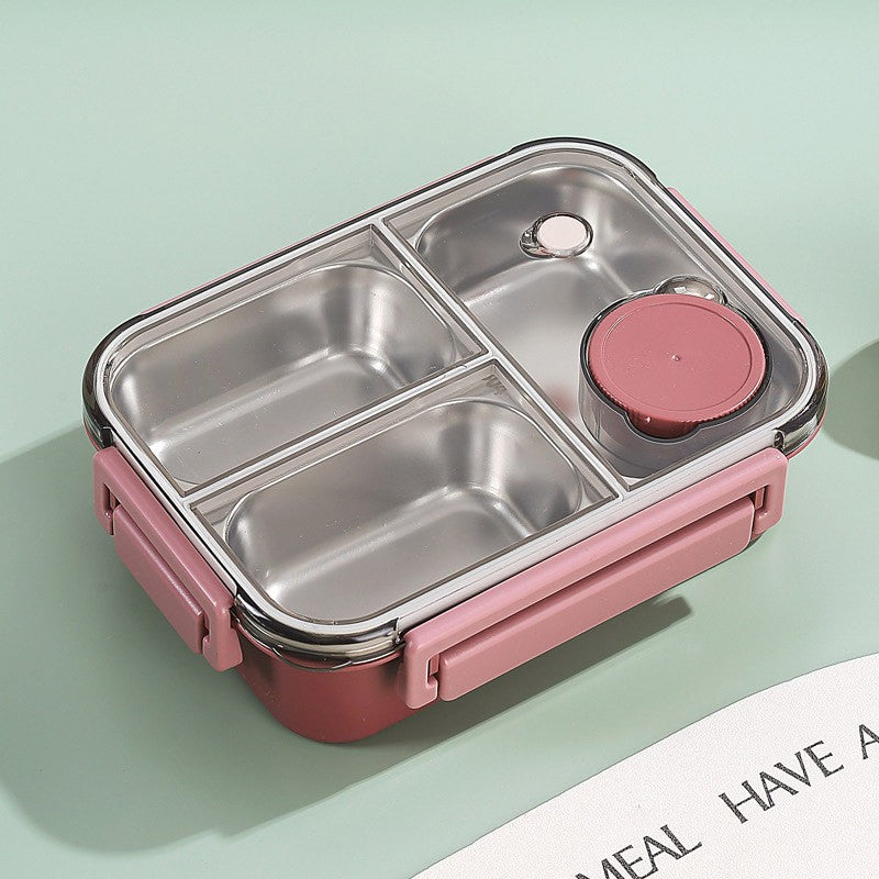 Edelstahl Bento-Box mit auslaufsicherem Deckel