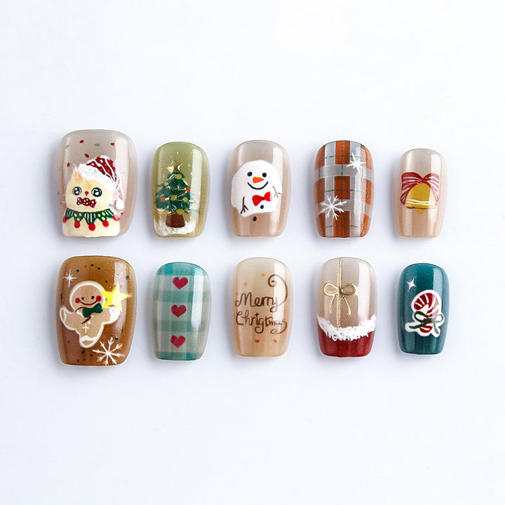 Weihnachtlich-Themen Druck-Nagelkunst Set Karnz