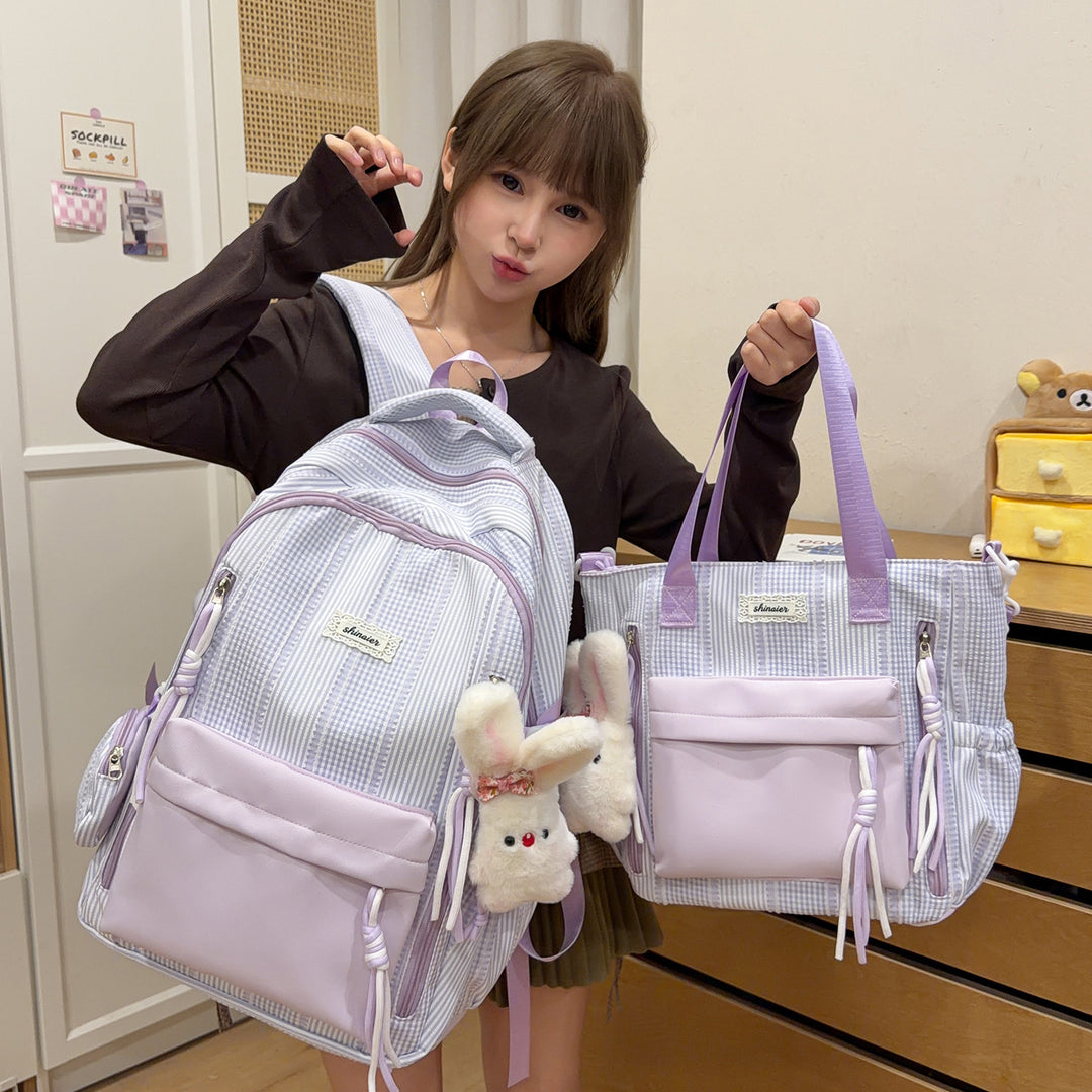 Multifunktionaler gestreifter Rucksack Karnz