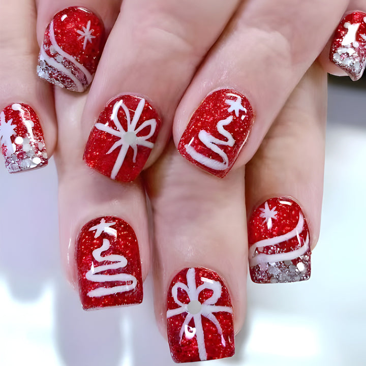 Festliche Glitter-Nagelkunst-Designs Karnz