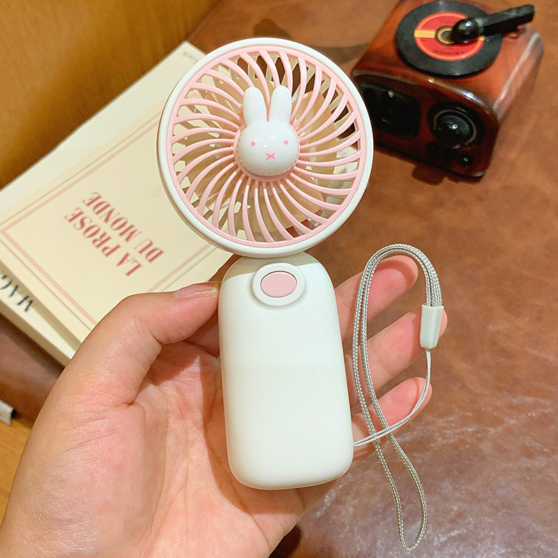Tragbarer Mini Ventilator mit Niedlichem Hasenmotiv Karnz