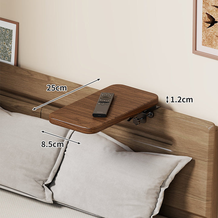 Slim Floating Kopfteil Nachttischregal mit ultra-dünnem Profil und abgerundeten Ecken