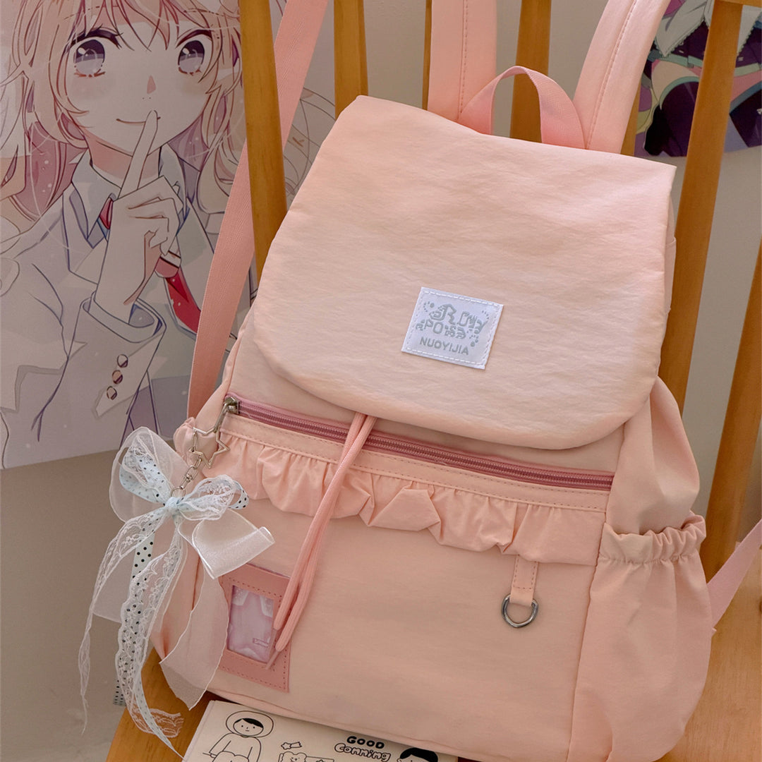 Stylischer Rüschendesign Schulrucksack Karnz