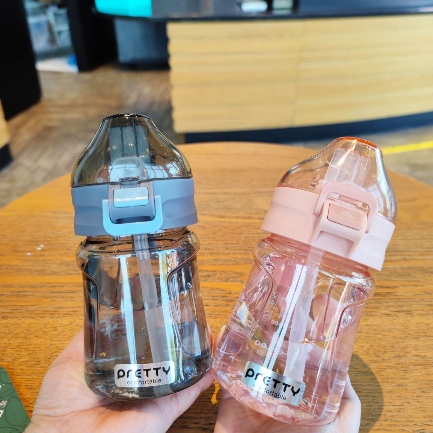 Damen ergonomische Trinkflasche mit sicherem Drehverschluss Karnz
