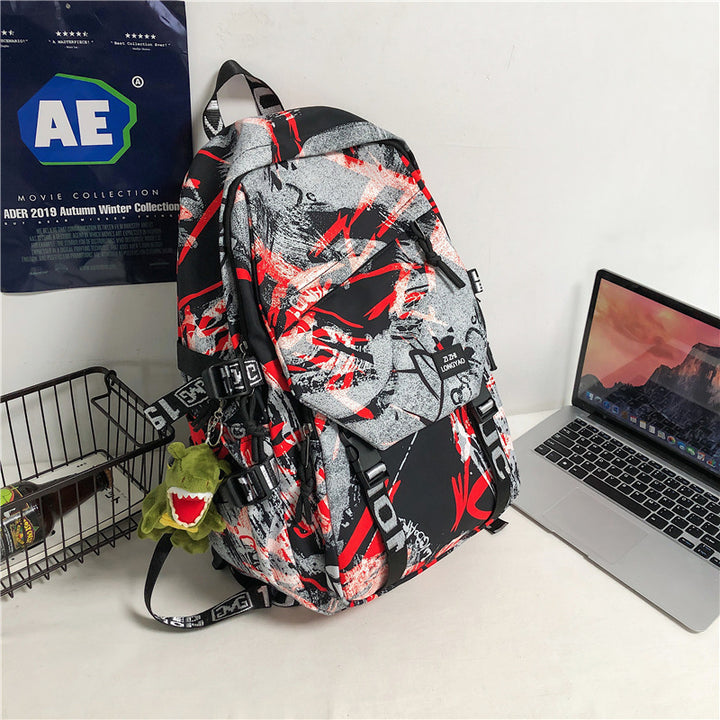 Stylischer Grafikdruck-Rucksack Karnz
