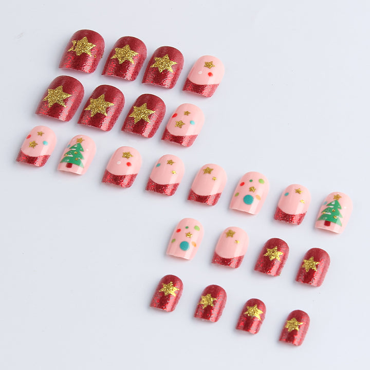 Festliche Weihnachts-Themen Gel-Nagelkunst Set Karnz
