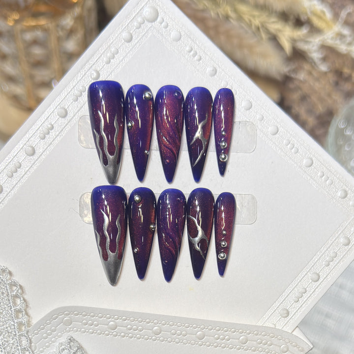 Wiederverwendbares Press-On Nagelset Karnz