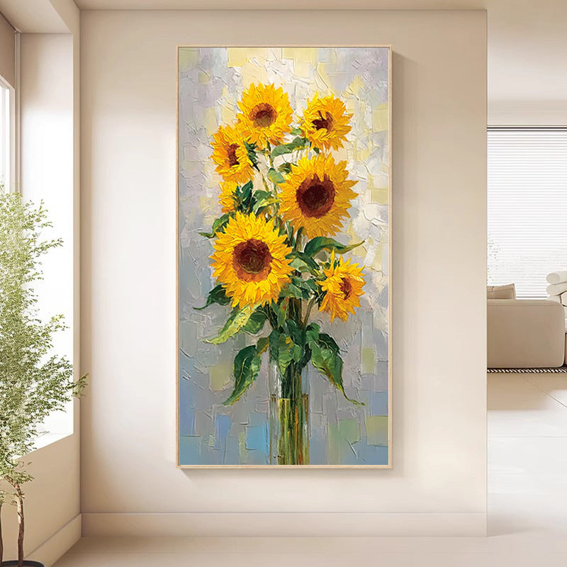 Florale Sonnenblumen-Leinwandkunst