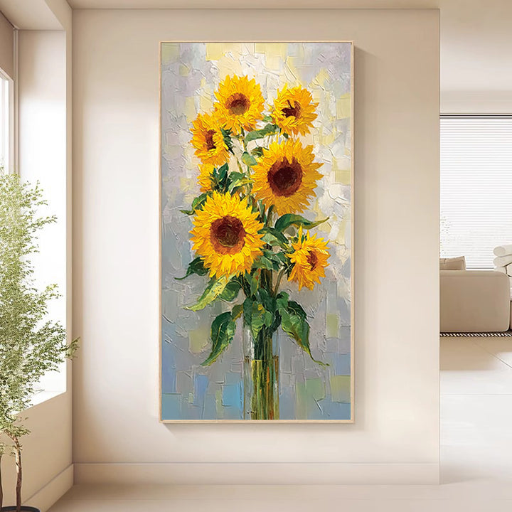 Florale Sonnenblumen-Leinwandkunst