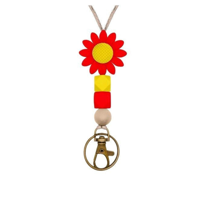 Bunter Blumen-Themen Perlen Schlüsselanhänger Halter Karnz