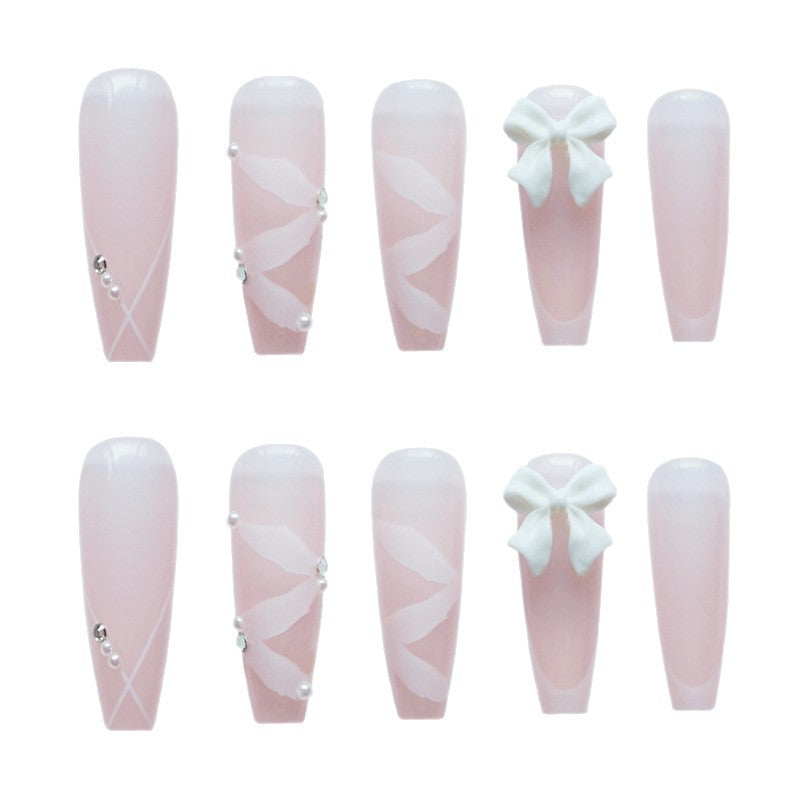 Künstlerisches Blumenakzent Press-On Nagelset