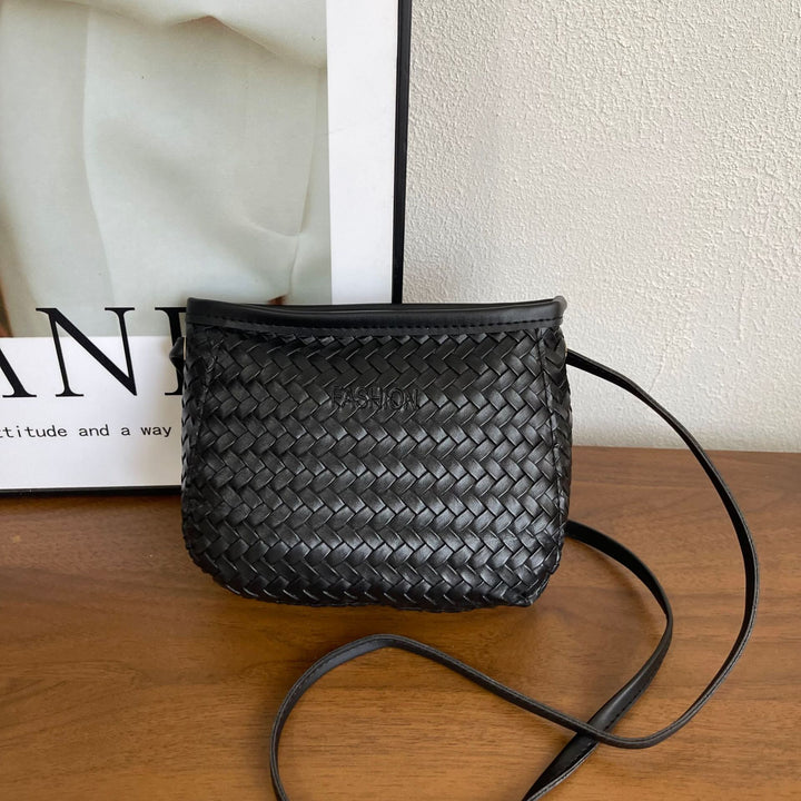 Gewebte Leder Umhängetasche  1790614236