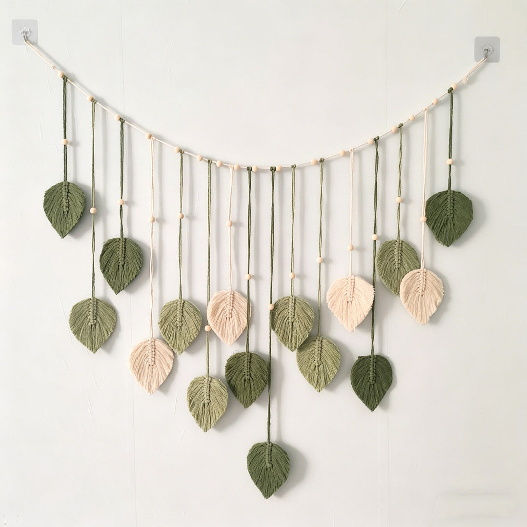 Makramee Blatt Wandbehang