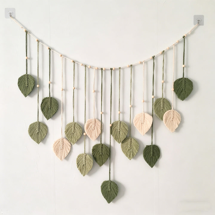 Makramee Blatt Wandbehang