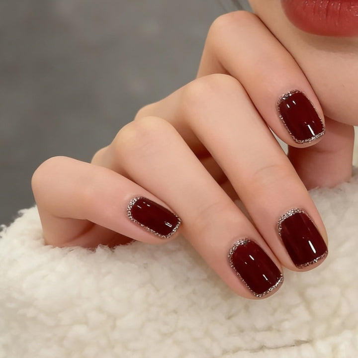 Deluxe Strass-Kante Press-On Nagelset Karnz